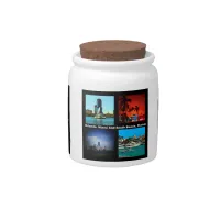 Orlando, Miami, South Beach Collage Candy Jar