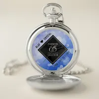Elegant 65th Sapphire Wedding Anniversary Pocket Watch