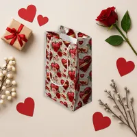 Romantic Red Heart Valentine  Small Gift Bag