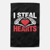 Steal Hearts Funny Valentine Skeleton Hands Style Garden Flag