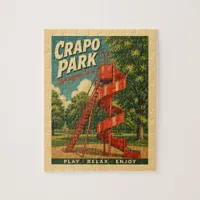 Burlington, Iowa Crapo Park Play Relax Retro Jigsaw Puzzle