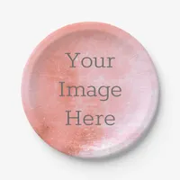 Create Your Own Antique Rose Gold Worn Faux Foil Paper Plates