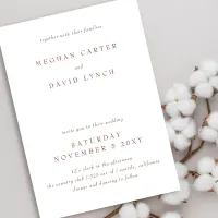 Rustic Terracotta Boho Burnt Orange Wedding Invita Invitation