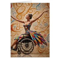 Wheelchair Dancing Lady All Occasions Greeting 