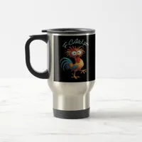 F-Caw-F Funny Chicken Humor Retro Style Travel Mug