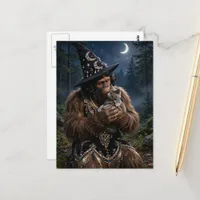 Sasquatch and Her Kitty Postcard