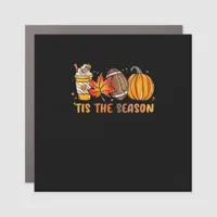 Tis The Season Football Fall Thanksgiving Football Car Magnet