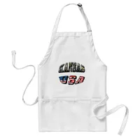 Kansas Picture and USA Flag Font Adult Apron