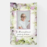 Almost Pink Hydrangea Flower Funeral Memorial Banner