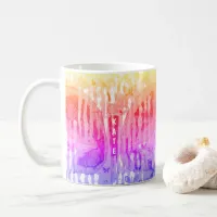 Custom Name Watercolor Butterfly Purple Pink Gold Coffee Mug