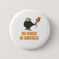 No Kings In America We The People Political Vintag Button