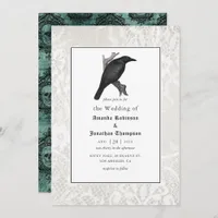 Skull and Lace Gothic Wedding Invitation