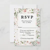 Japanese Cherry Blossoms Flowers Wedding RSVP