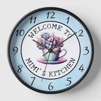 Personalized Welcome to Mimi's Kitchen  Clock