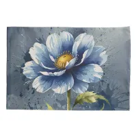 Blue flower watercolour pattern pillow case