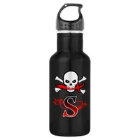 Jolly Roger S Monogram Initial Stainless Steel Water Bottle