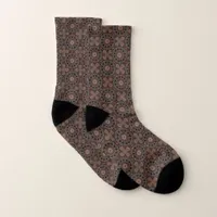 Boho Cross Batik Organic Pattern Socks