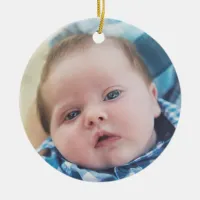 Personalized Baby Photo  Ceramic Ornament