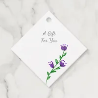 Simple Minimalist Wildflower Boho Chic Favor Tags