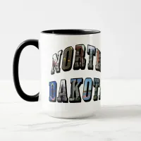 North Dakota Picture Text Mug