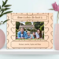 Home Is Where The Heart Is Patterned Custom Engraved Frames