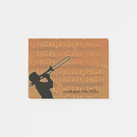 Warm Tones Trombone Post-it Notes