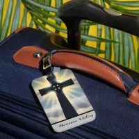 Celtic Cross with Sunshine Backdrop Luggage Tag