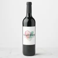 Fun Watercolor Wine Lover Quote  Wine Label