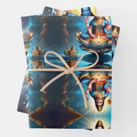 Ganesha the patron of arts and sciences wrapping paper sheets