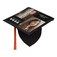 Custom 2 Photo Personalized Name Class of 20XX Graduation Cap Topper