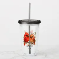 Charming Northern Cardinal  Acrylic Tumbler