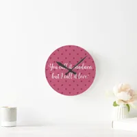 Red Hearts Wall Clock