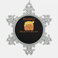 Trumpkin Make Halloween Great Again – Funny Costum Snowflake Pewter Christmas Ornament