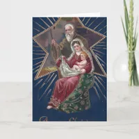 Vintage Religious Mary and Baby Jesus Christmas Holiday Card