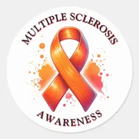 March is Multiple Sclerosis MS Awareness Month Classic Round Sticker