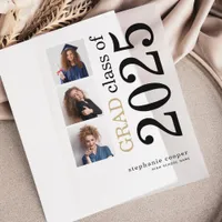 3 Photos 2025 Graduation Announcement Vellum