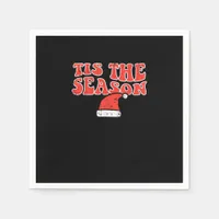 Tis Season Skeleton Pumpkin Halloween Napkins