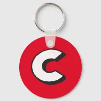 The letter C keyring alphabet key chain