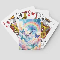 Magical Butterflies and Rainbow Colors Poker Cards