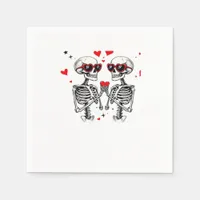 Skeleton Heart Hands Trending Modern Aesthetic Napkins