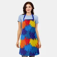 Scarlet Macaw Feathers Pattern Apron