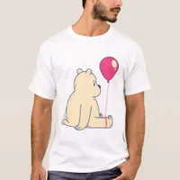 Adorable Bear With a Red Balloon T-Shirt