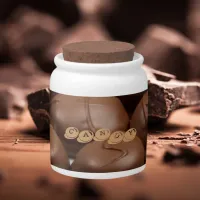 Chocolate Truffle Candy Jar