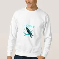 Crow F-Caw-F Funny Bird Retro Sweatshirt
