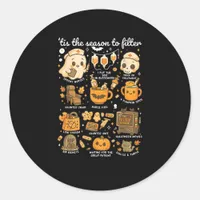 Dialysis Nurse Tis The Season To Halloween Classic Round Sticker