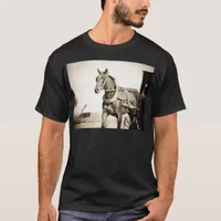 Sepia Amish Horse And Buggy T-Shirt