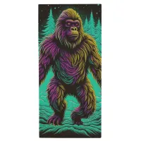 Sasquatch Bigfoot in Teal and Black Personalized Wood Flash Drive