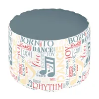 Born to Dance Blue/Red/Gold ID277 Pouf