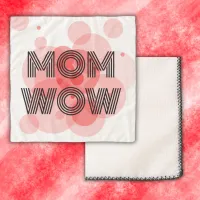 MOM WOW black on red | Scarf