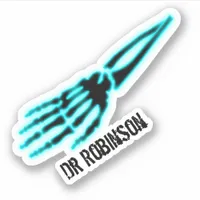 Doctor Blue Xray Skeleton Hand Bones Sticker